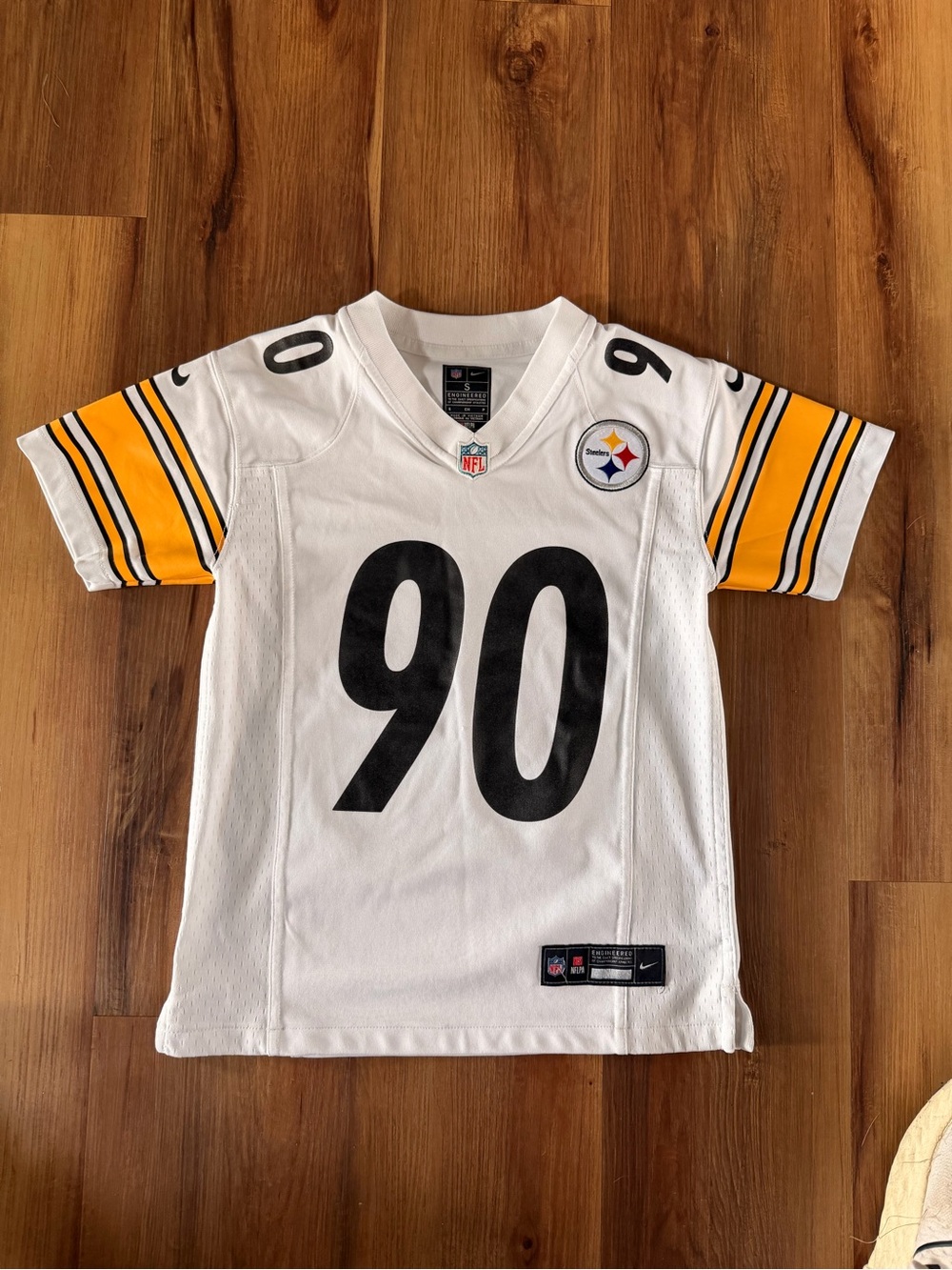 Nike TJ Watt Pittsburgh Steelers Youth S White Football Jersey NFL